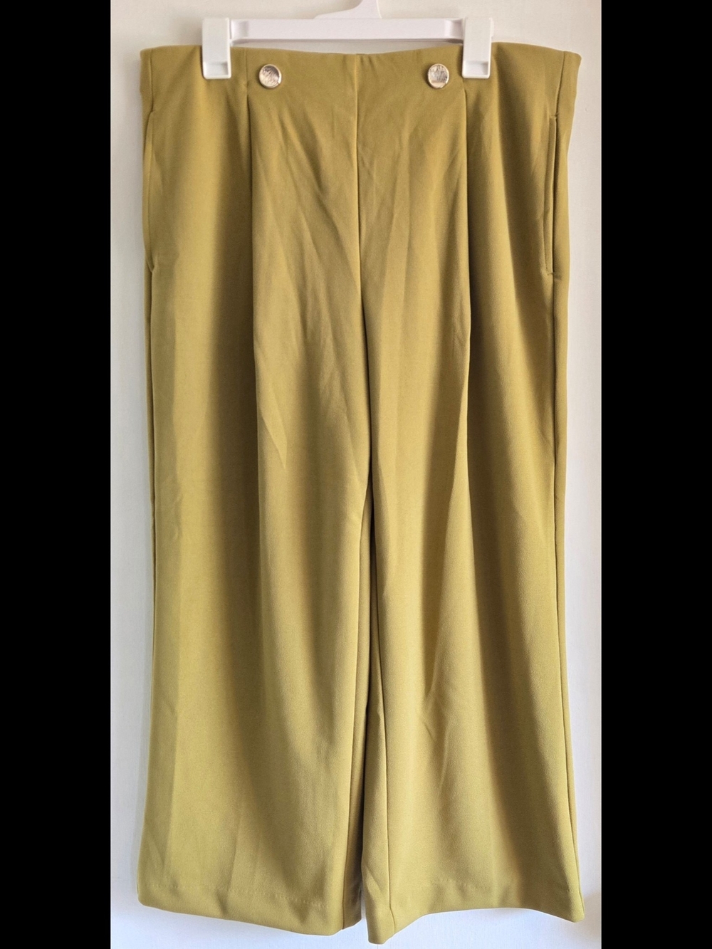 Jules & Leopold Olive Green Wide-Leg High Waist Pants